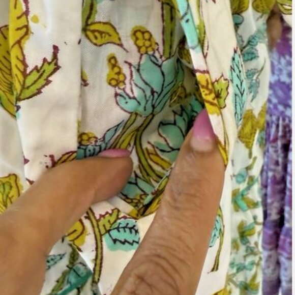 Brand new tuckernuck Sue Sartor yellow, green & white contrast print Dress - Picture 4 of 16